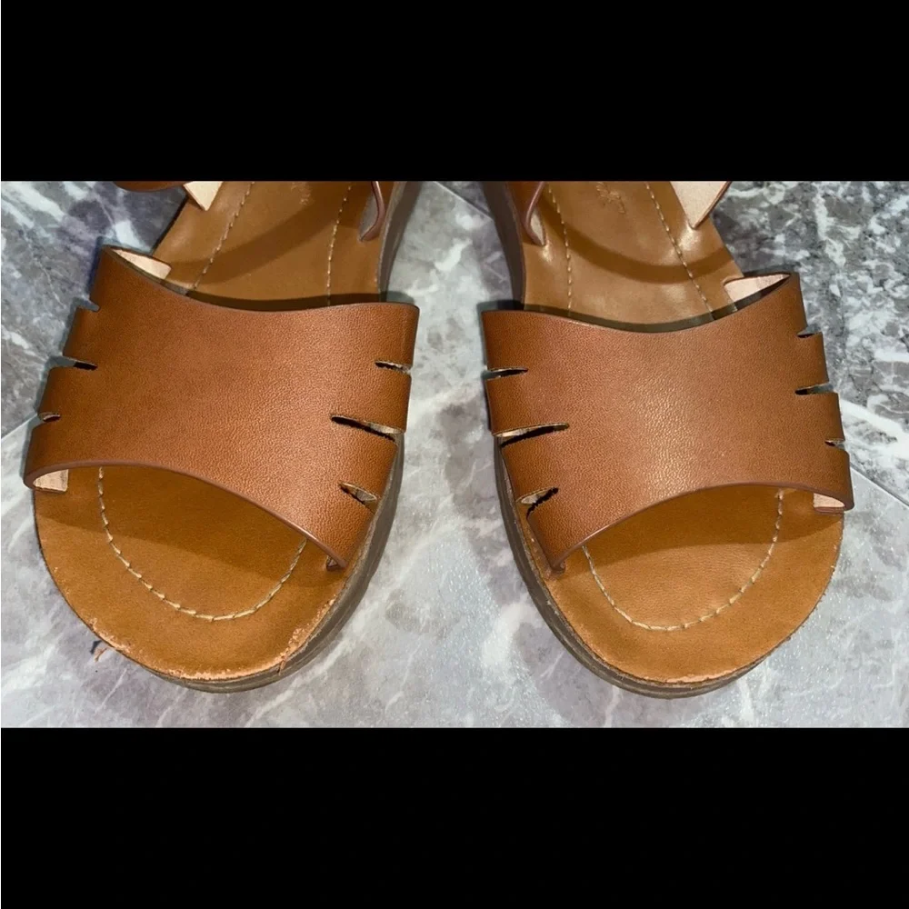 Cat & Jack Girls Lillian Brown Ankle Strap Sandals Size 1 Little Girl
